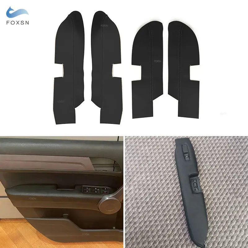 Car Accessories For Honda CRV 2007 2008 2009 2010 2011 Interior Door Handle Armrest Panel Microfiber Leather Cover Trim