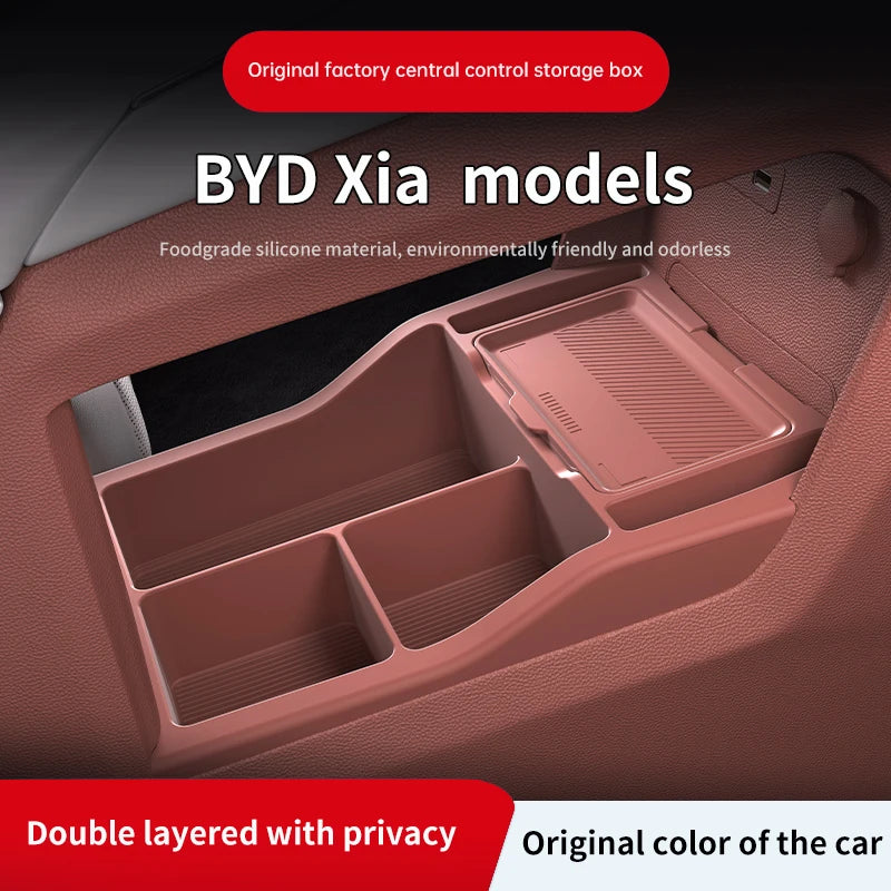 Suitable for 25 Byd Summer Models, This Center Console Storage Box Lower Compartment Organizer Is A Car Interior Accessory