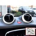 Full Set White Interior Decoration Cover Car Stickers For Smart 453 451 2015-2020 Accessories