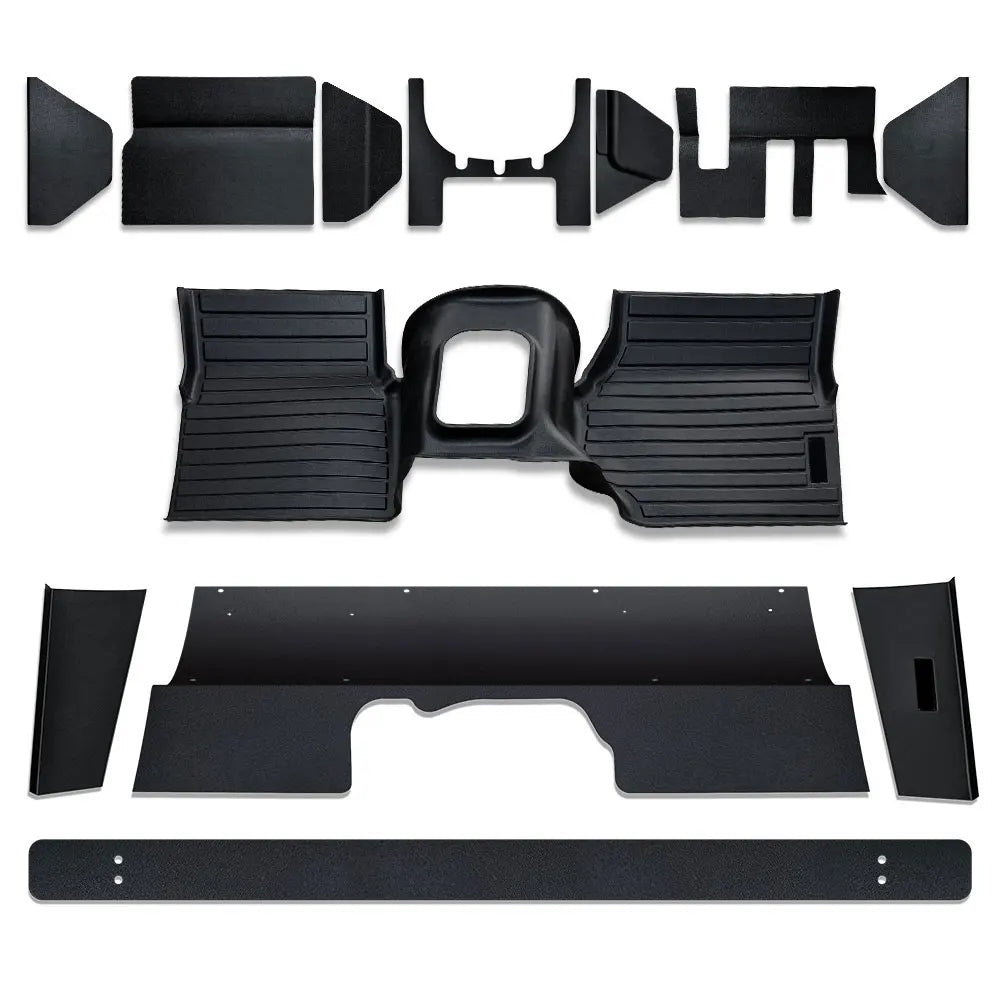 For Land Rover Defender 90&110 TDi300 TD5 Car Tpe  Floor Foot Mat Black center console mat with seat mat for Land Rover Defender