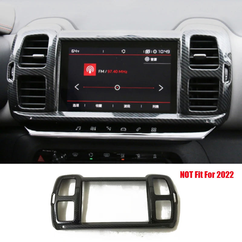For Citroen C5 Aircross 2018-2022 Interior Car Accessories Carbon Fiber navigation door Handle Bowl A Pillar air outlet Cover