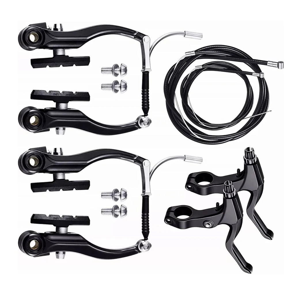 Aluminum Alloy Mountain Bike V Brake Set Front And Rear Black Riding Accessories for Mountain And Road Bikes