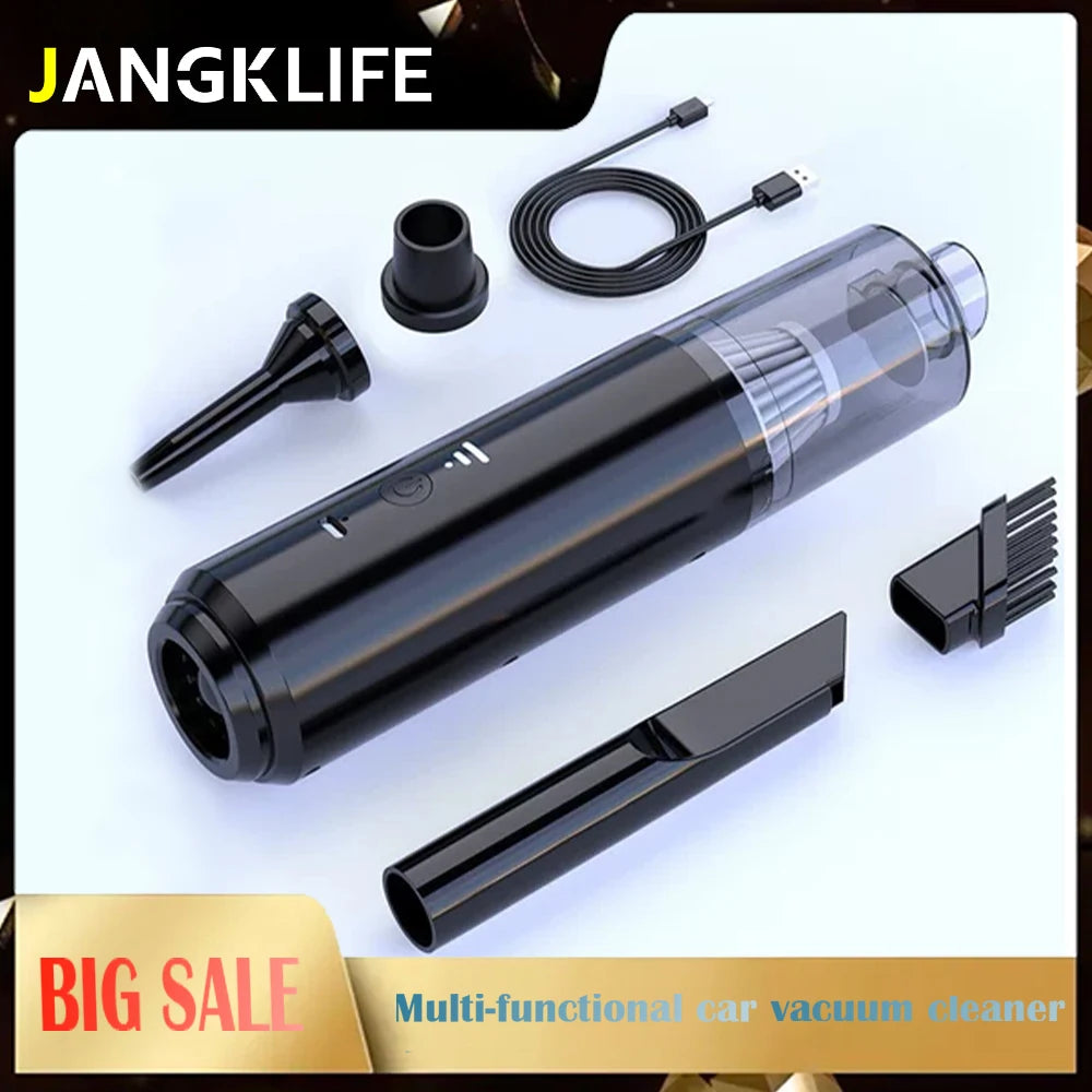 JANGKLIFE 3-in-1 Vacuum Cleaning Set USB Rechargeable Mini Car Vacuum Cleaner Home Use Dust Collector Automotive Cleaning Kit