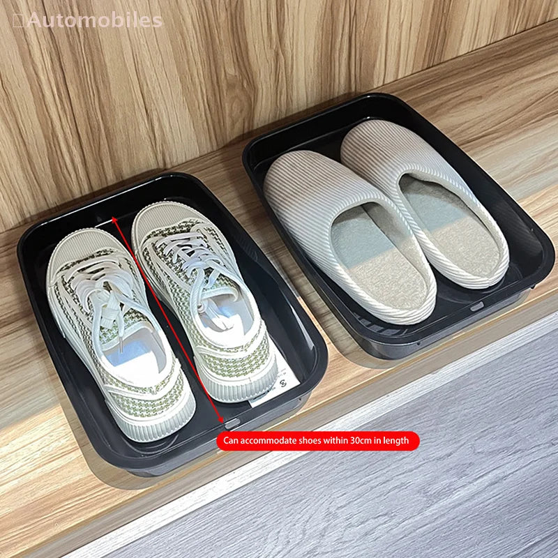 Auto Accessory Storage Tray, Shoe Organizer for Car, Tidying Under Seat Box
