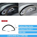 For Mercedes W211 E Class Accessories Interior 2003-2009 Co-pilot Storage  Speedometer Headlight Dashboard Stickers Piano Black