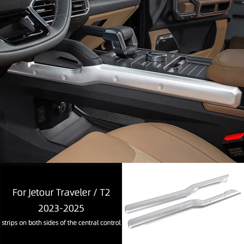 For Jetour Traveler T2 2023 2024 2025 Interior Car Accessory, Rear Air outlet Frame Center Gear Shift Panel Door Handrail Cover