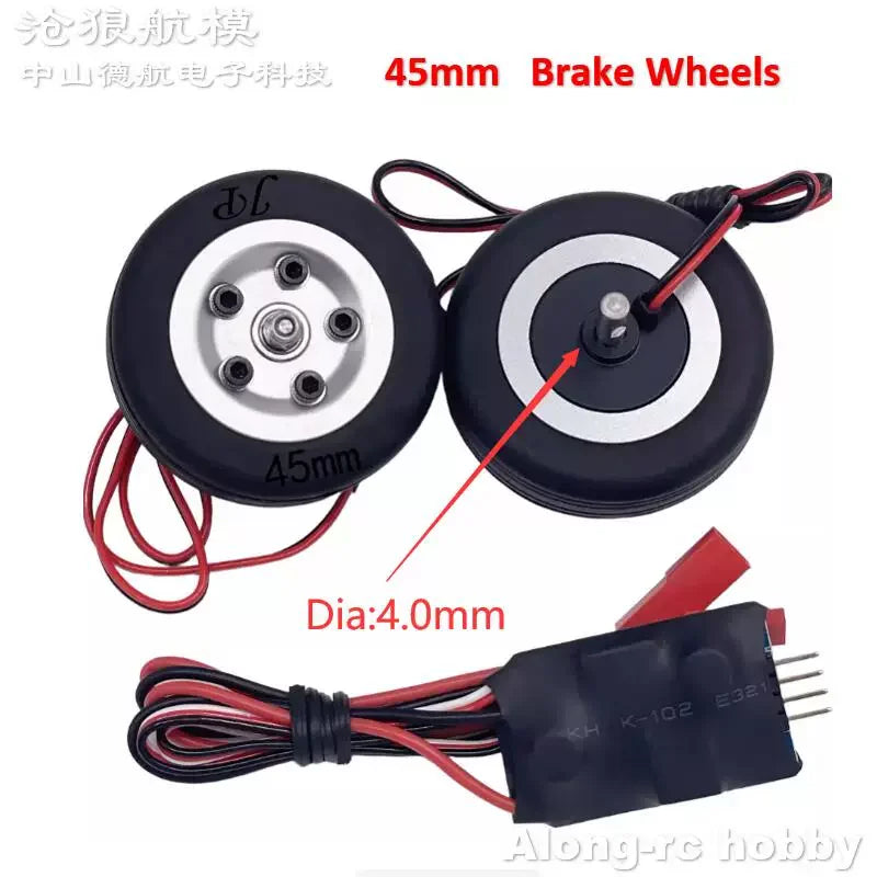 Aeromodelling Brake Wheel Electric Brake Wheel RC Plane 50-70mm with ABS Smart 3 Modes Remote Control Airplane Toys for Children