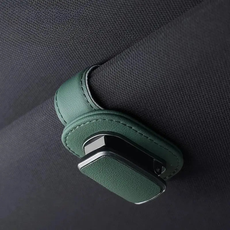Car Glasses Storage Clip, Ultra-Fine Fiber Leather Sunshade Mirror, Sunglasses Frame, Car Interior Accessories, Car Glasses Fram