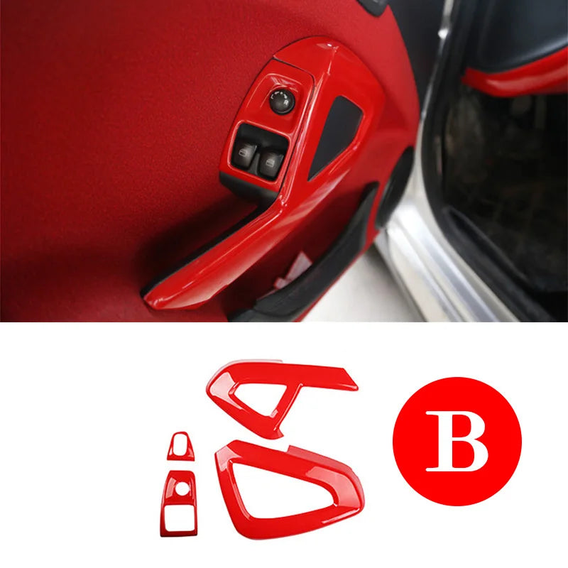 Car ABS Plastic Decorative Cover Red Modification Products For Mercedes Smart 451 Fortwo Interior Sticker Styling Accessories