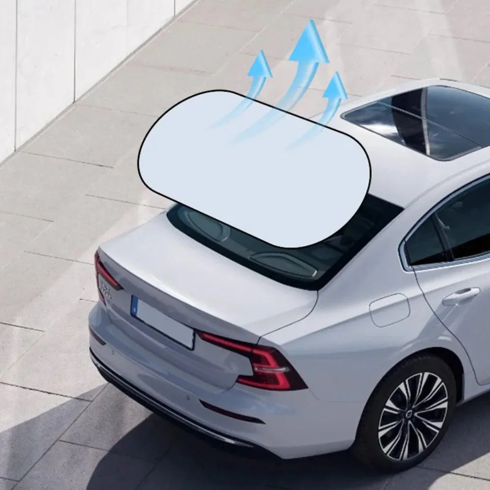Car Sun Shade UV Protection Folding Auto Rear Window Sunshade Universal Car Window Visor with Suction Cups