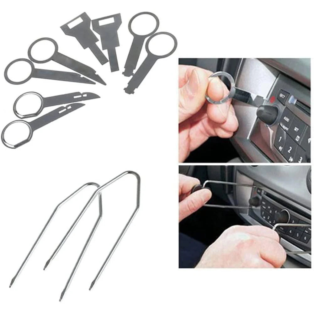 Car Audio Release Keys Extractor Car CD Player Disassembly Tools Metal Auto Radio Repair Removal Tool Car Audio Repair Tools