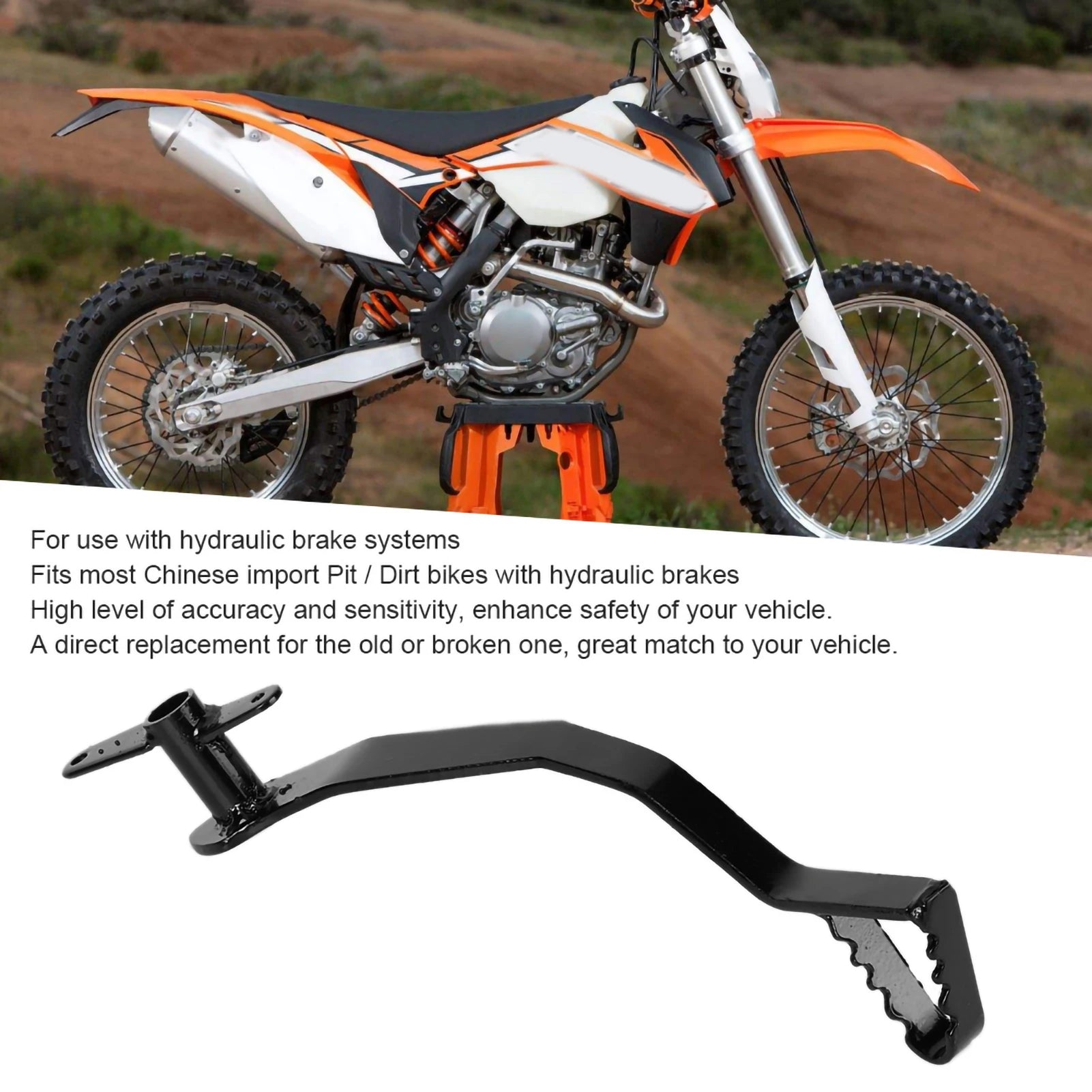 Brake Lever Pedal Car Parts Hydraulic Brake Rear Hydraulic Brake Lever Pedal &amp Spring Fit for Pit Dirt Bike 50cc 110cc 125cc