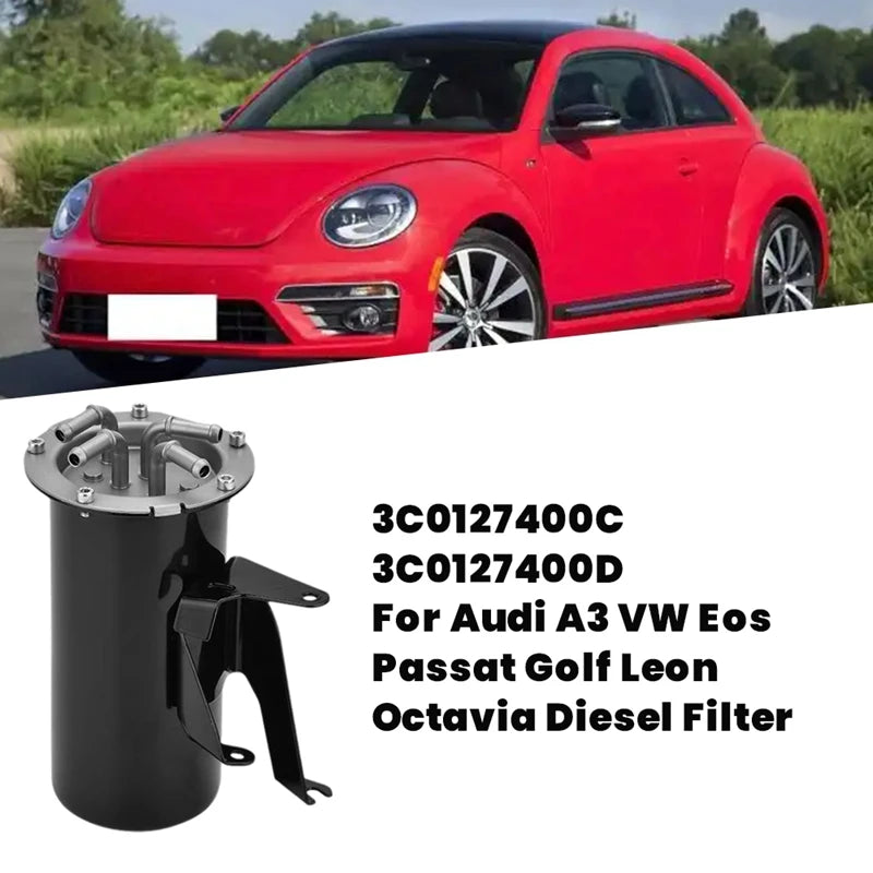 Engine System Fuel Filter With Flange 3C0127400D For  A3 VW Eos Passat Golf Leon Octavia Diesel Filter 3C0127400C
