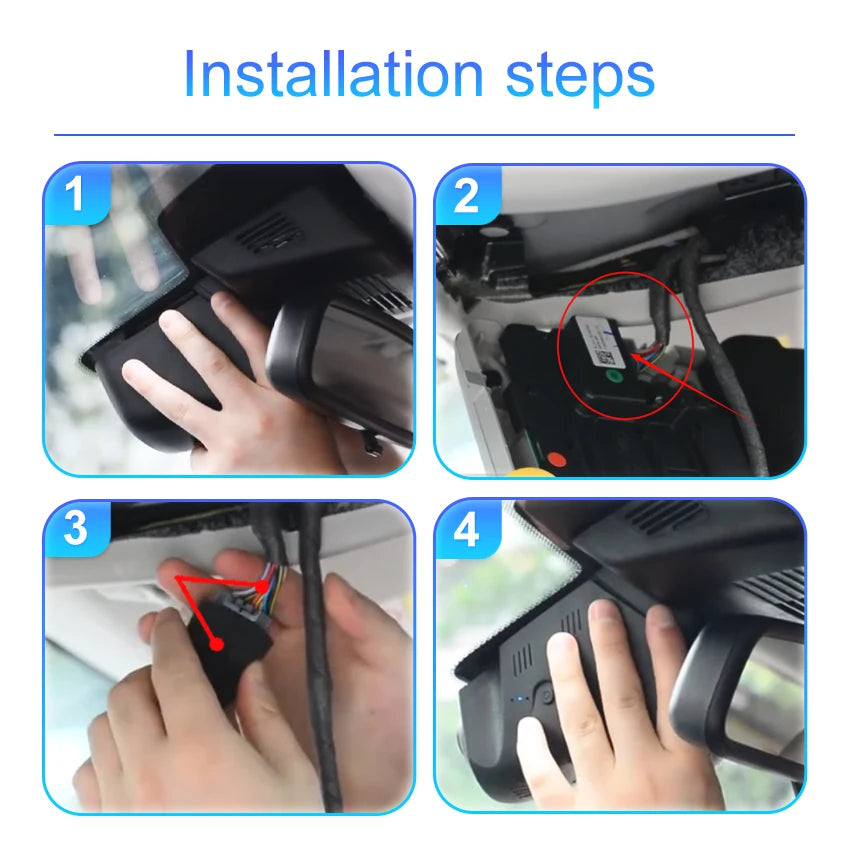 Dashcam For Land Rover Range Rover velar 2018-2021 For Jaguar E-Pace 2018-2021 Dash Cam 4K UHD Car DVR Video Recorder