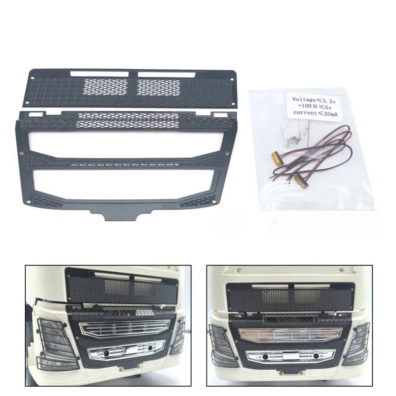 Upgrade Accessories Intake Cover LED For 1/14 DIY TAMIYA 56362 RC Recovery Truck Models Radio Control Timber Lorry 56360 56365