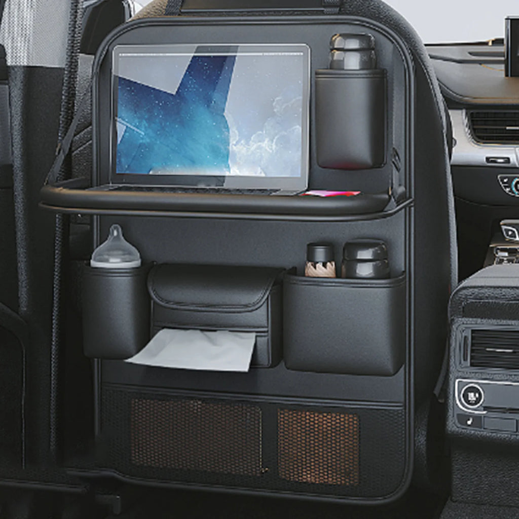 Car Seat Back Organizer Multifunctional Sturdy Durable Foldable Table Seat Back Organizer for Car