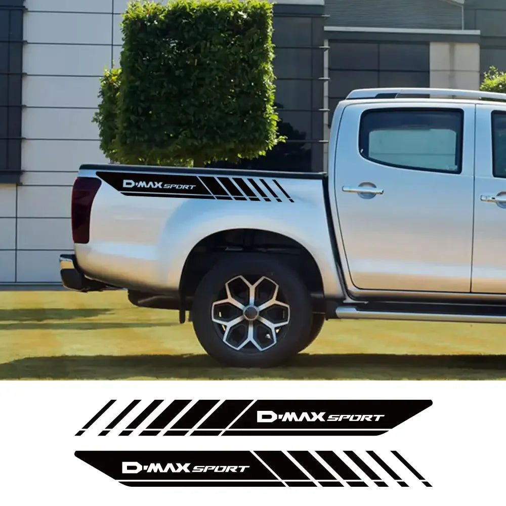 Pickup Body Side Stickers For Isuzu Dmax D Max Truck Hood Car Tailgate Decor Decals Trunk Vinyl Covers Auto Tuning Accessories