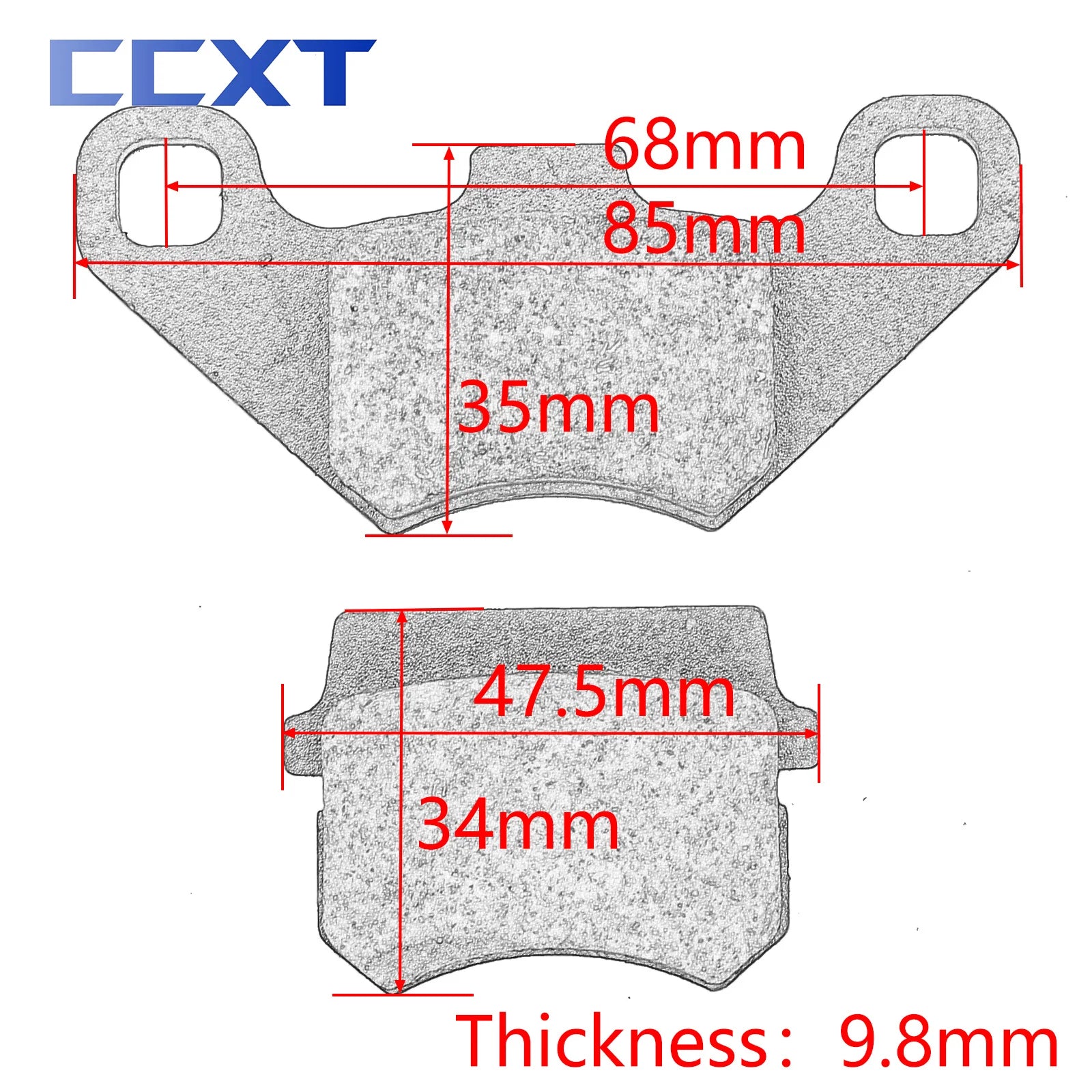 Motorcycle Scooter Front & Rear Brake Pads For ATV 50cc 70cc 90cc 110cc 125cc 150cc 200cc 250cc Pit Bike ATV Go Kart Dirt Bike