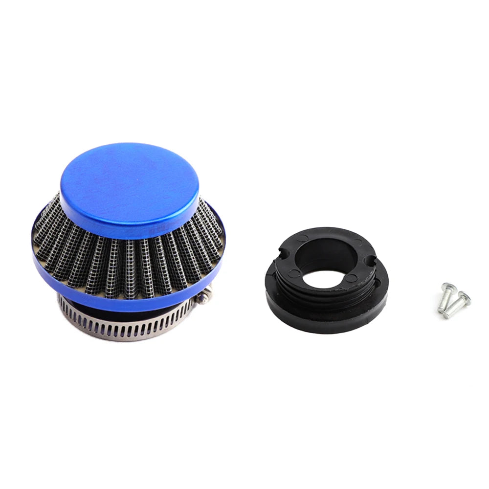Pocket Bike Air Filter with Connector for 47cc 49cc 2stroke engine carb carburetor Mini Quad ATV Dirt Bike MiniMoto Go Kart Quad