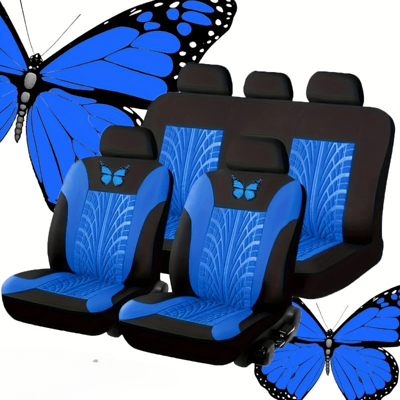 Full Set Butterfly Car Seat Covers，Car Interior Accessories