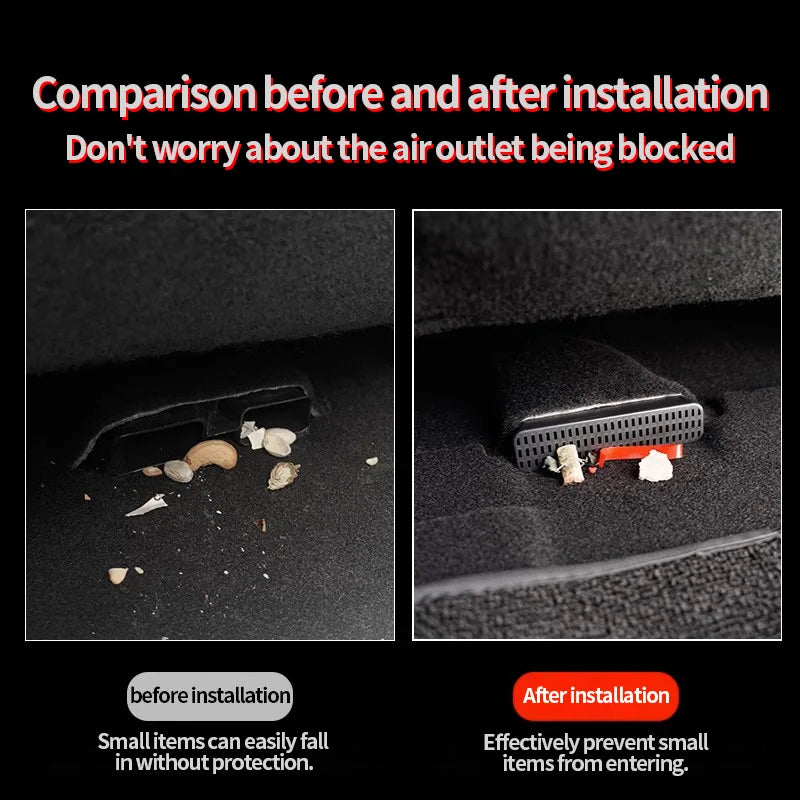 for Volvo XC60 MK2 2018~2021 2022 2023 Accessories Under Seat Air Conditioner Vent Outlet Cover Anti-Clogging Auto Sticker Part