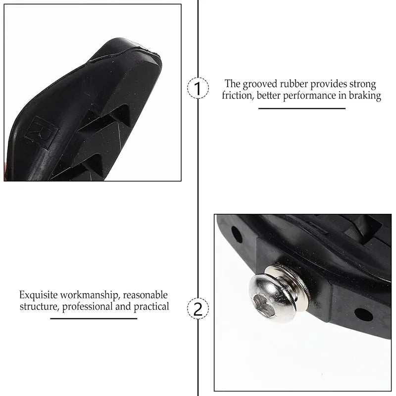 1/2 par de pastillas de freno silenciosas en forma de C de 50 mm, zapatas de freno para bicicletas de montaña y carretera BMX, pastillas de freno duraderas, accesorios para bicicletas