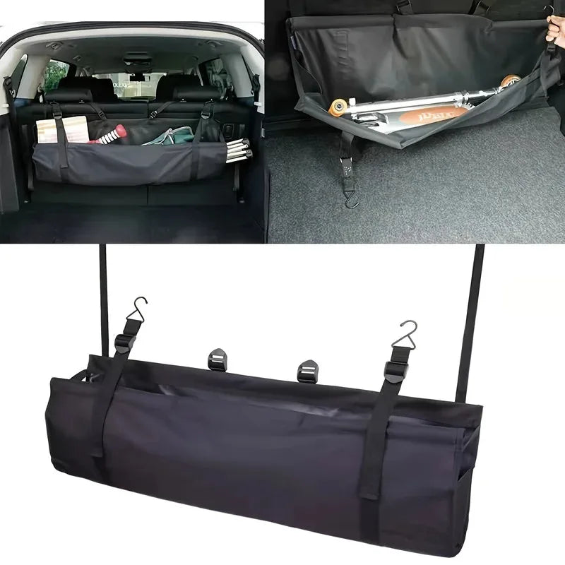 High Capacity Car Trunk Organizer Oxford Backseat Storage Bag Net Multi-use Adjustable Seat Back Organizers Universal for Cars