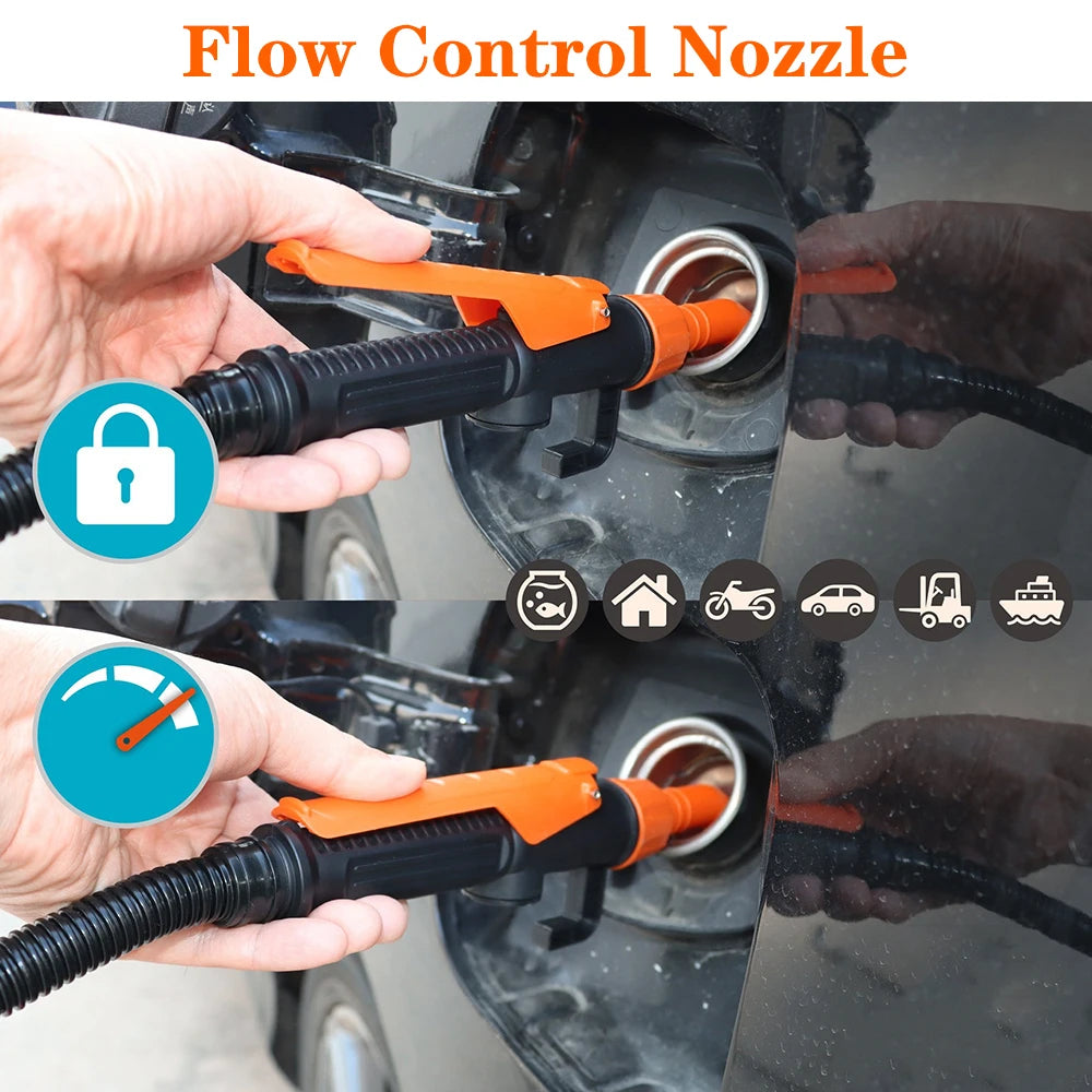 Portable Vacuum Pumps Car Gas Oil Pump Electric Automatic Fuel Tank Tools Water And Oil Absorption For SUV Truck RV Boat