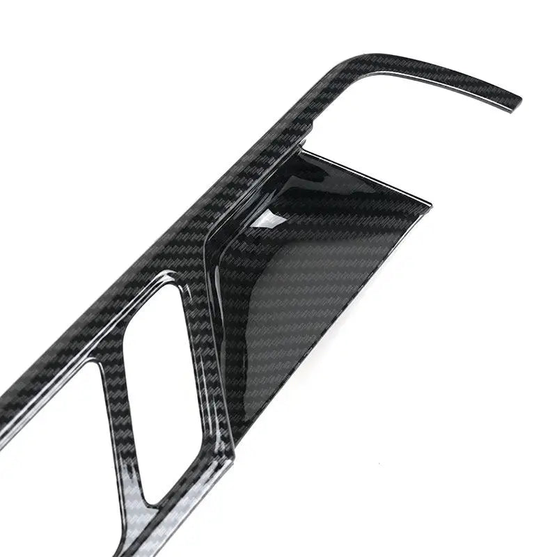 Para Audi A6 C8 2019 2020 2021 2022, accesorios interiores de coche, manija de puerta, cuenco, panel, cubierta, marco, moldura, ABS, textura de fibra de carbono