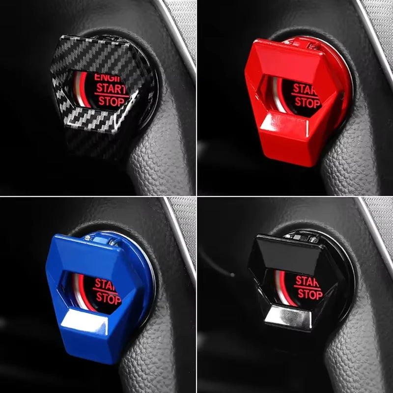 new Car Engine Start Stop Switch Button Cover Decorative Auto Accessories Push Button Sticky Cover Car Interior Car-Styling
