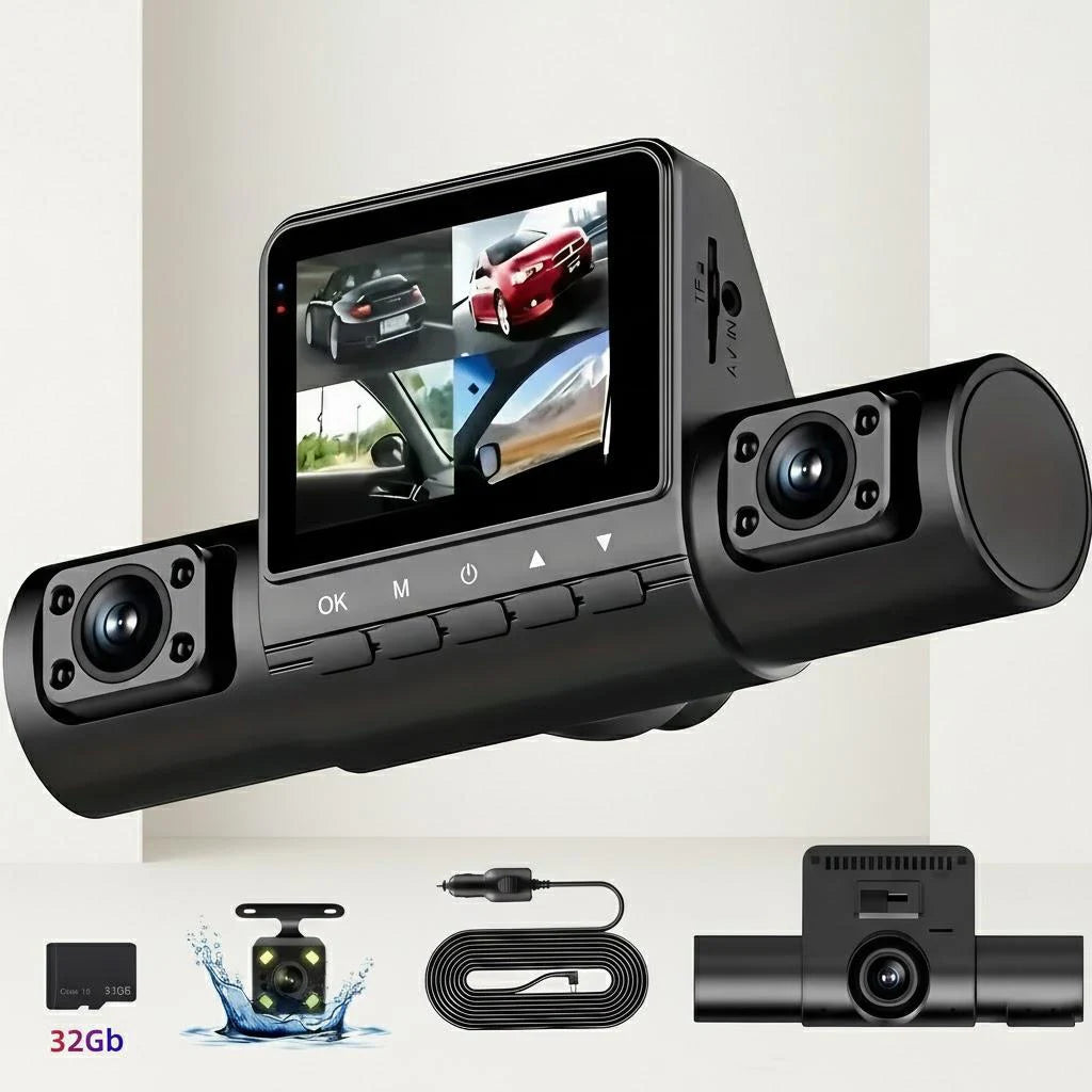 1080P Full HD Wide Angle Dash Cam Loop Record Button Control IPS Screen Laptop Compatible Car Camera