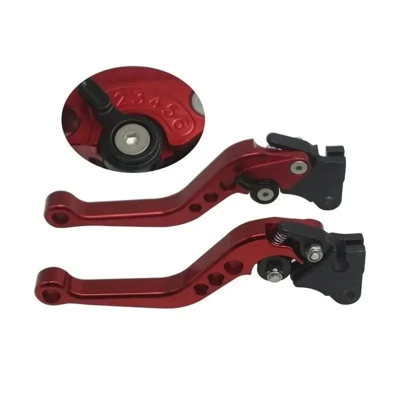 Motorcycle Modified Double Disc Brake Levers, Adjustable for Electric Vehicles, Front & Rear Disc Brake Clutch Brake Rods