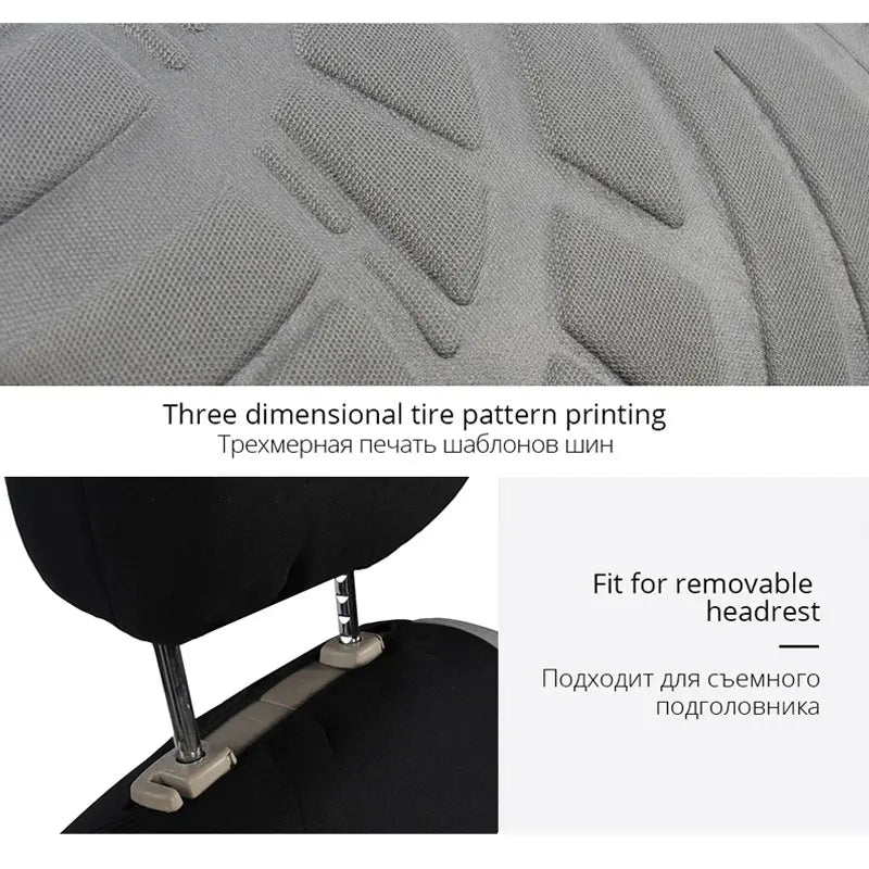 Universal Car Seat Covers Full Set Front Split Rear Bench For Car Universal Cloth SUV Sedan Van Automotive Interior Covers