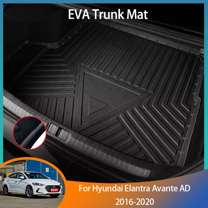 For Hyundai Elantra Avante AD 2016 2017 2018 2019 2020 Accessorie Car EVA Trunk Mat Floor Tray Liner Cargo Boot Carpe Waterproof