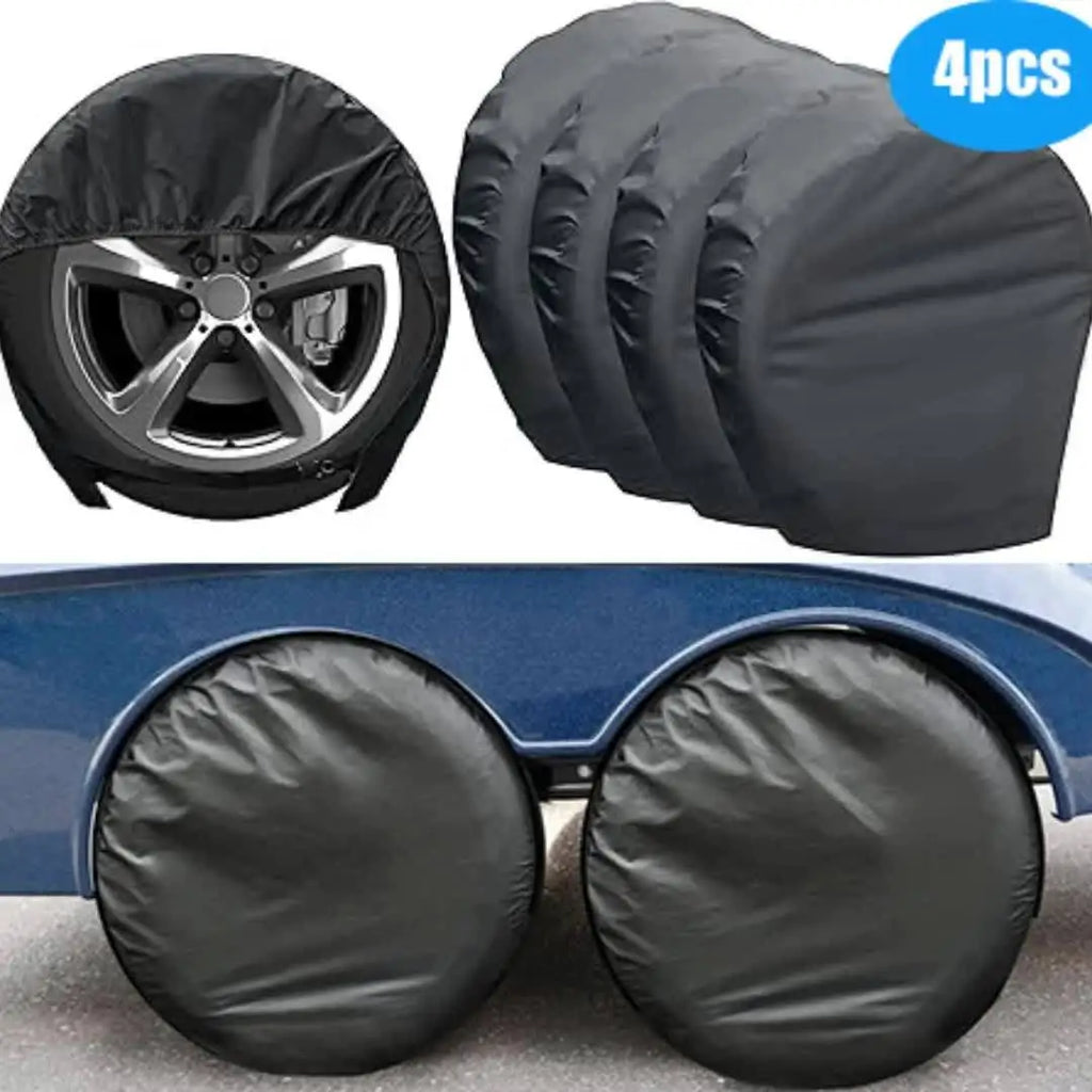 Truck SUV Tire Protective Cover 4-Piece Set, Waterproof Durable Design, Fits Trailers Campers & Other Vehicle Accessories