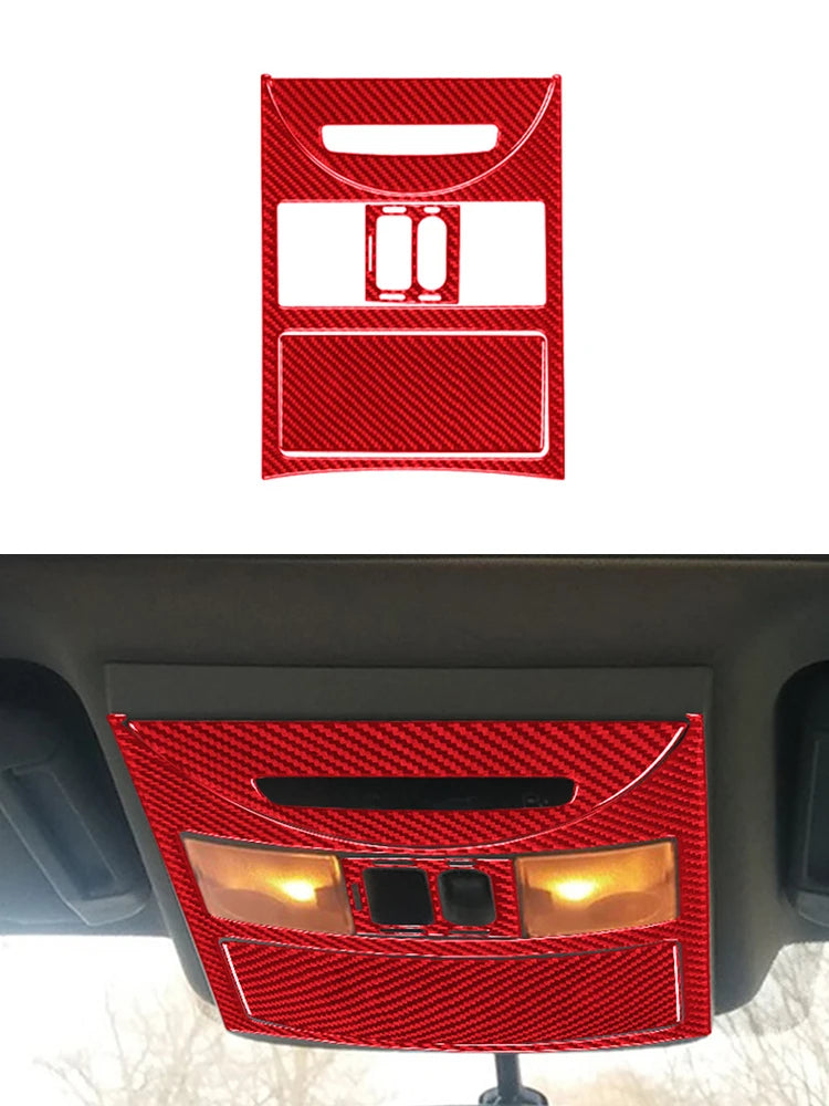 Carbon Fiber Red Sticker Car Interior Accessories For Nissan Quest 2004 2005 2006 Center Control Panel Dashboard Decorative Trim