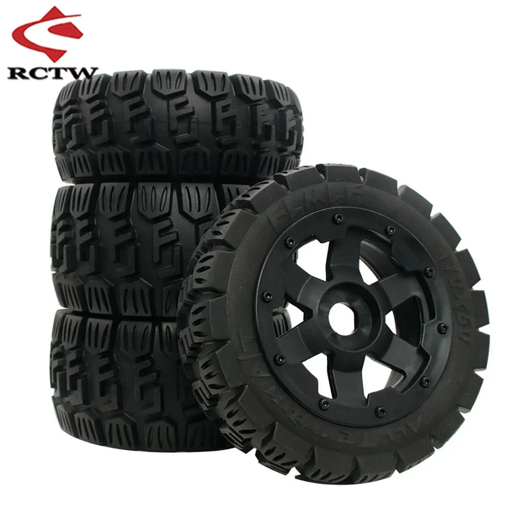 All Terrain Super Wear-resistant Complete Tyre Rear or Front Wheel Tire Set for 1/5 HPI ROFUN ROVAN KM BAJA 5B SS Rc Car Parts