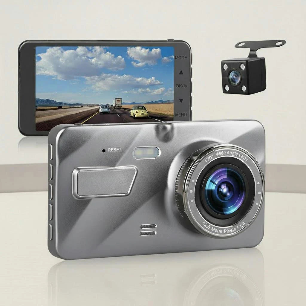 1080P Dual Dash Cam Front Rear 4 Inch LCD Night Vision 170 Degree Wide Angle G Sensor Loop Recording Parking Monitor Car DVR