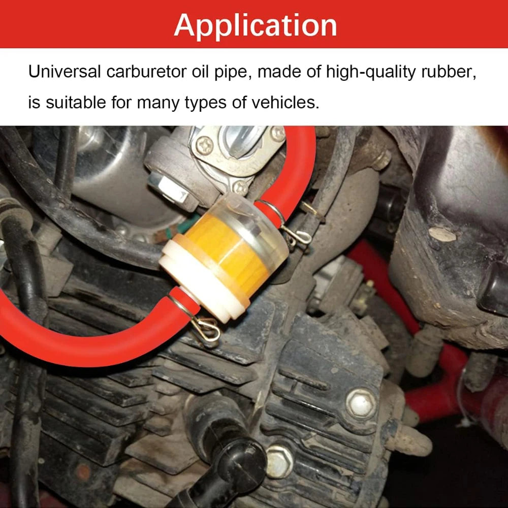 5mm Gas Fuel Filter Hose Tube Line for ATV Motorcycle Dirt Bike Go Kart Moped Pocket Bike Tao Tao Scooter with Fuel Filter