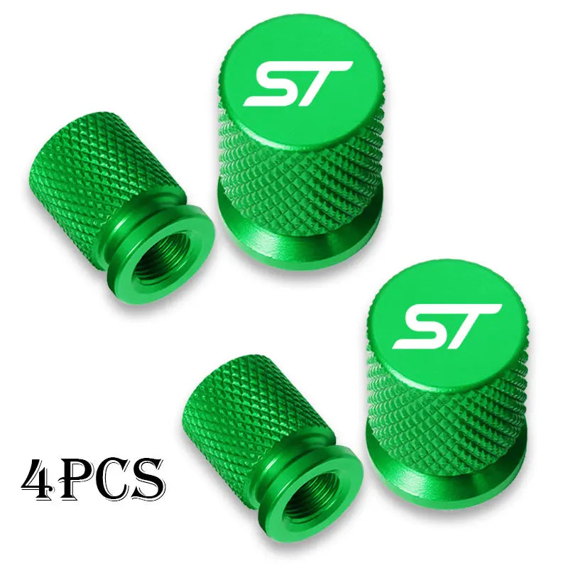 For Ford ST FOCUS 2 3 Mondeo Fiesta Kuga MK2 MK3 MK4 Car Wheel Tire Valve Caps Tyre Stem Covers Airdust Waterproof