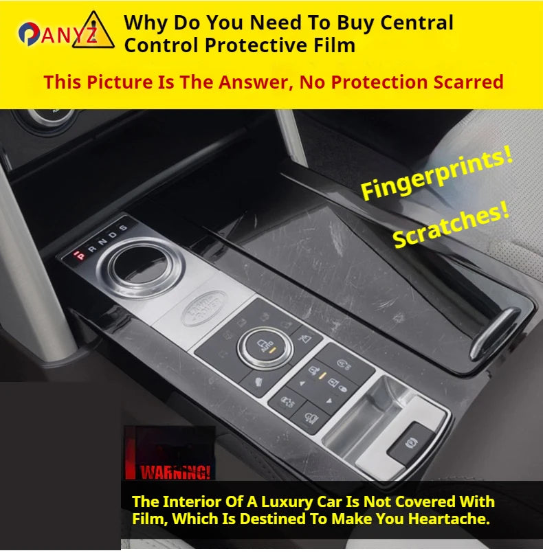 For Audi Q5 Sportback 2024 2023 Car interior Accessories film transparent TPU Gear Panel Center Console PPF Protection Sticker