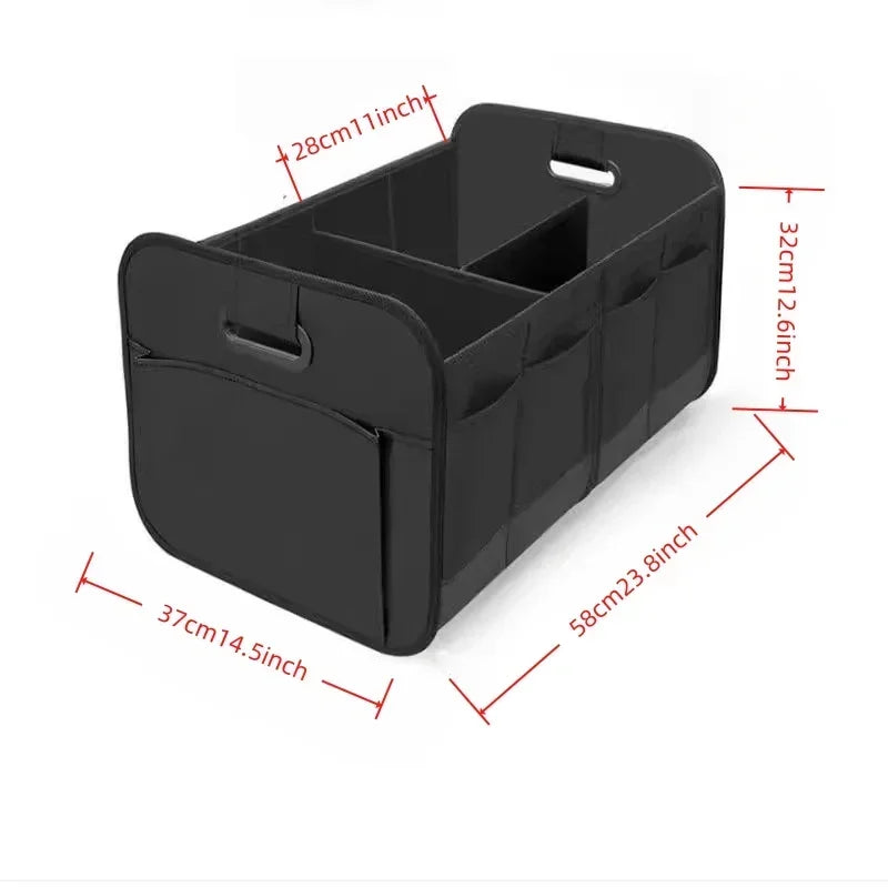 Foldable Car Trunk Organizer Box - Multi-Functional Vehicle Storage Solution for Neat Tailbox Management