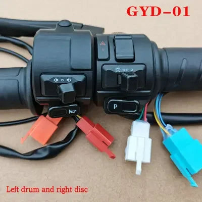 Tricycle Conversion Part Electric Bicycle Battery Vehicle Throttle+combination Switch Scooter Handle+button Assembly