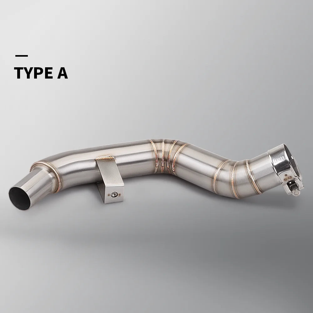 Exhaust  Motorcycle Escape Stainless Steel Middle Link Pipe Moto Muffler Slip On For Benelli 502C 502