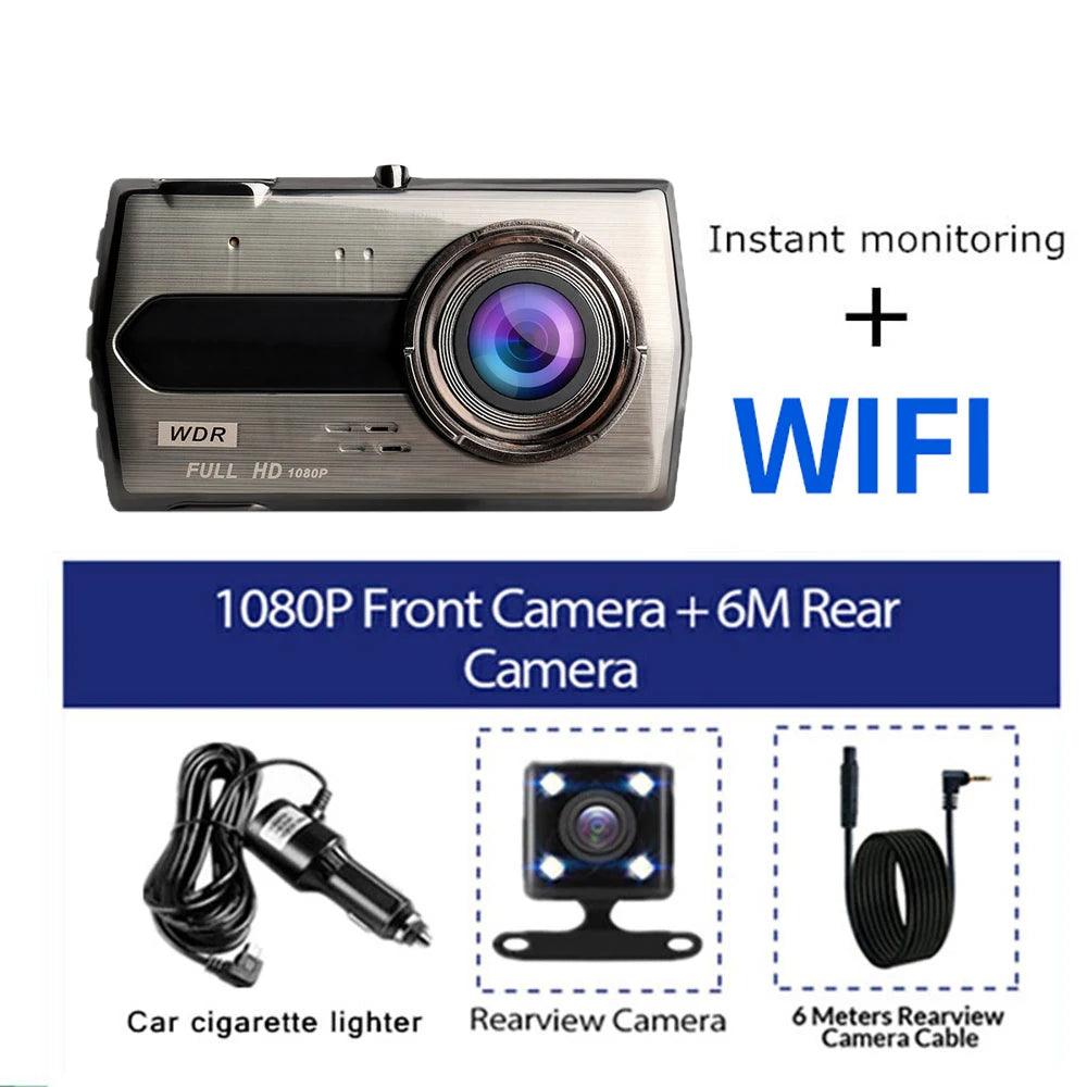 Car DVR WiFi Dash Cam Rear View 1080P HD Car Camera Drive Video Recorder Night Vision Car Accessories Dashcam Auto Black Box GPS