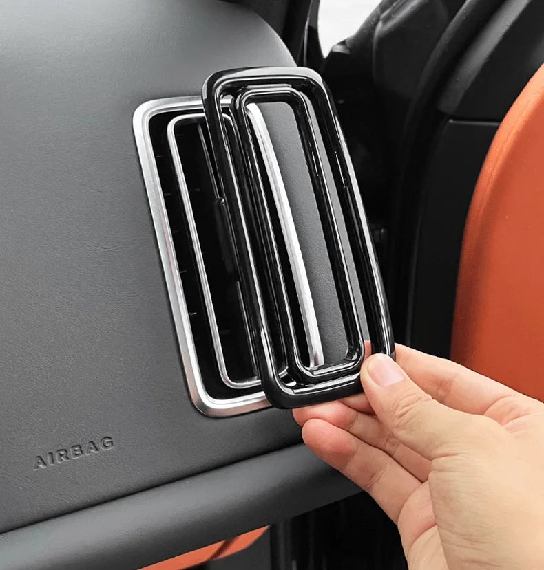 For LiXiang L6 L7 L8 L9 Car Dashboard Front AC Air Conditioning Outlet Vents Frame Cover Anti-reflective Trim Accessories