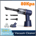 Retail 80000Pa Car Vacuum Cleaner Wireless Charging Compressed Air Handheld High-Power With HEPA Filter For Home Office Car