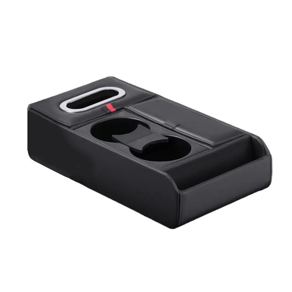 Car Armrest Box Organizer Luxury Storage Tray with Cup Holder Tissue Box Multifunction Center Console Accessories Auto Interior