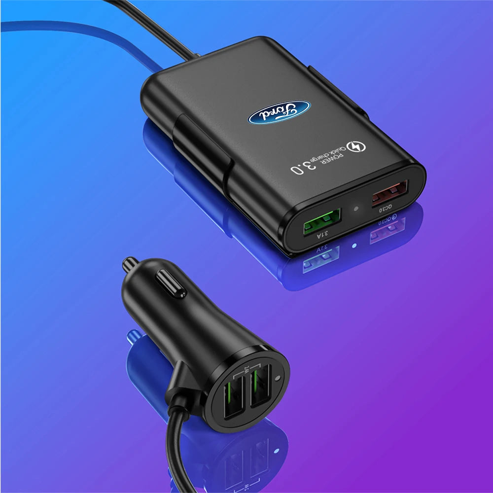 Car charger 25W QC3.0 PD Dual Line Fast Charging Car-Charger For Phone Quick Charge Type C Charger For Mustang Fiesta ST ford