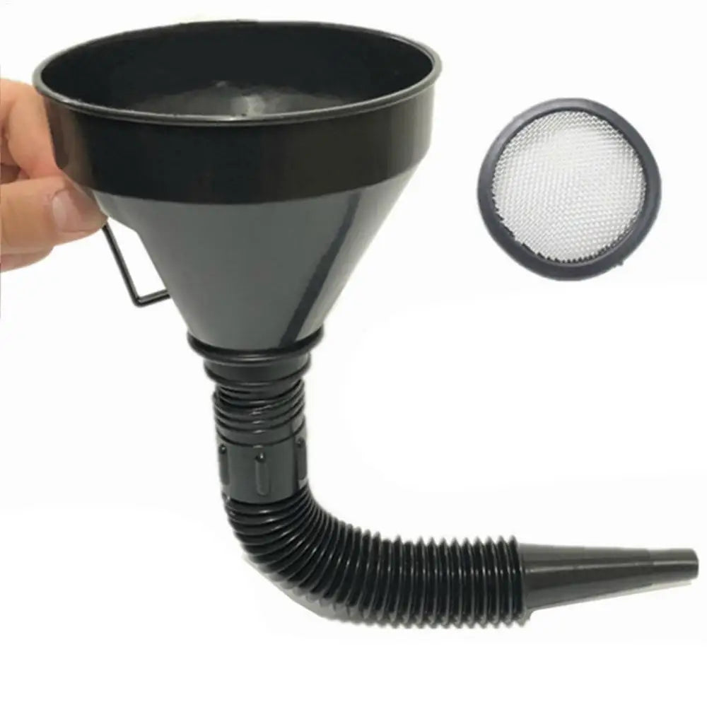 Car Engine Refueling Funnel with Filter Car Motorcycle Truck Oil Gasoline Filling Strainer Extension Pipe Hose Funnels Tool